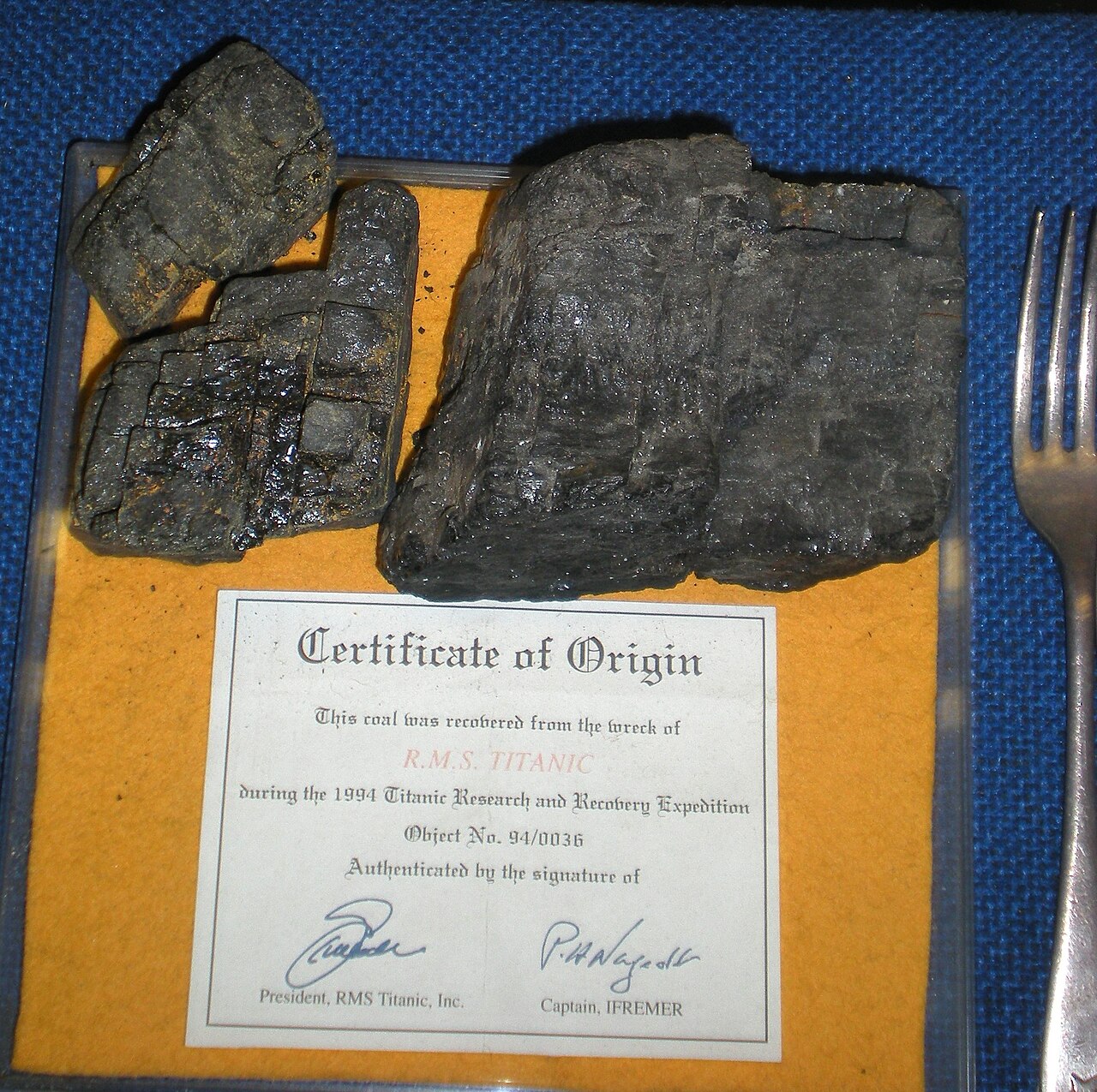 Coal recovered from Titanic for Spotify listing