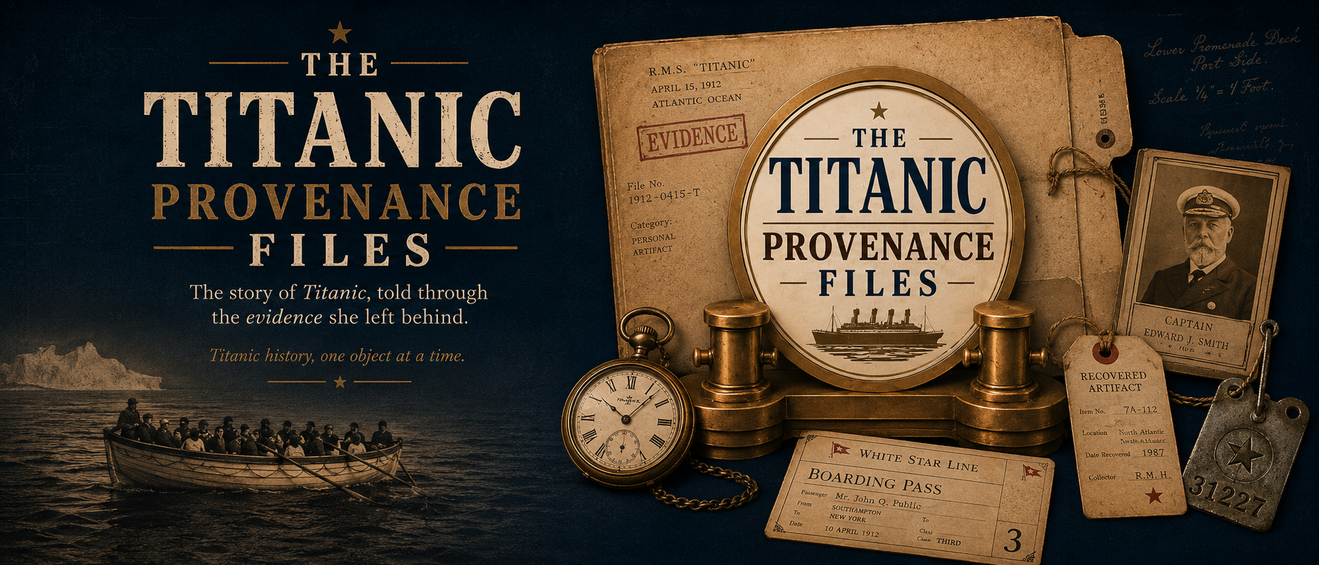 The Titanic Provenance Files header banner