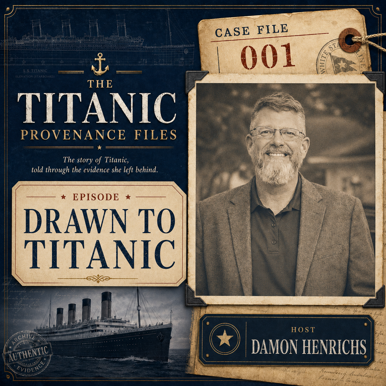 Case File 001 artwork for Drawn To Titanic